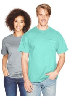 Men's Crew Neck Short-Sleeve Beefy with Pocket T-Shirt