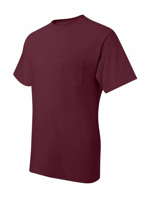 Hanes Men's Crew Neck Short-Sleeve Beefy with Pocket T-Shirt 