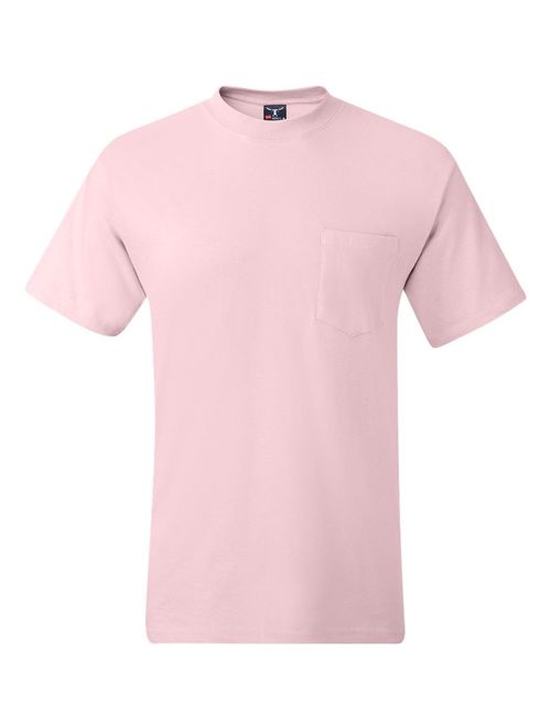 Hanes Men's Crew Neck Short-Sleeve Beefy with Pocket T-Shirt 