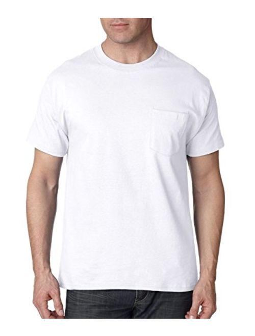 Hanes Men's Crew Neck Short-Sleeve Beefy with Pocket T-Shirt 