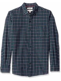 Men's Slim-Fit Long-Sleeve Plaid Brushed Heather Shirt