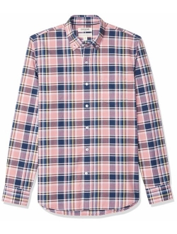 Amazon Brand - Goodthreads Men's Standard-Fit Long-Sleeve Plaid Oxford Shirt