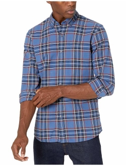 Amazon Brand - Goodthreads Men's Standard-Fit Long-Sleeve Plaid Oxford Shirt