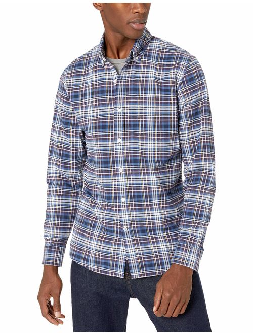 Amazon Brand - Goodthreads Men's Standard-Fit Long-Sleeve Plaid Oxford Shirt