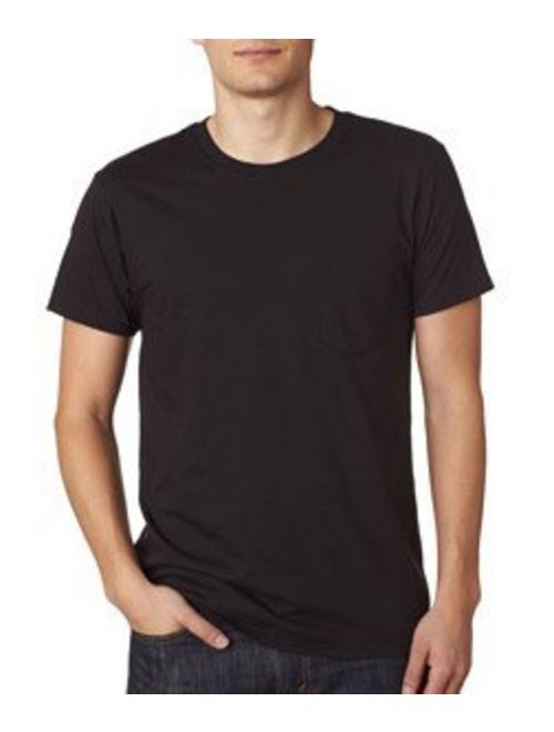 Hanes Mens Ringspun Cotton Nano-T T-Shirt with Pocket (498P)