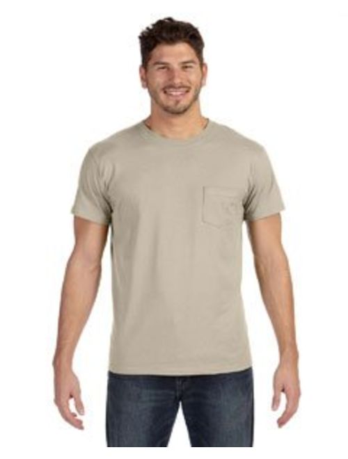 Hanes Mens Ringspun Cotton Nano-T T-Shirt with Pocket (498P)