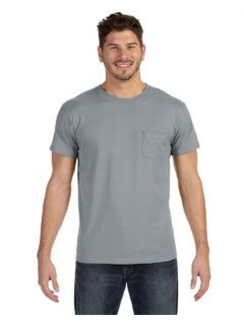 Hanes Mens Ringspun Cotton Nano-T T-Shirt with Pocket (498P)