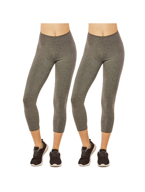 Women & Plus Soft Cotton Active Stretch Ankle/Capri Length Lightweight Leggings