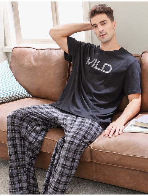 Richie House Men's Knit Two-piece Pajama Sleepwear Set RHM2866