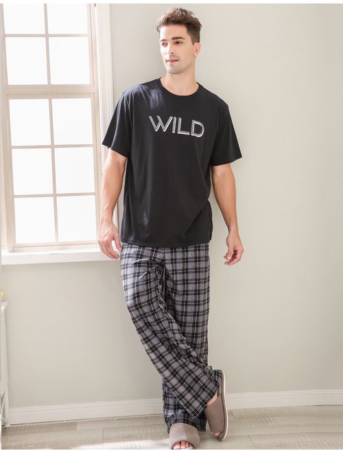 Richie House Men's Knit Two-piece Pajama Sleepwear Set RHM2866