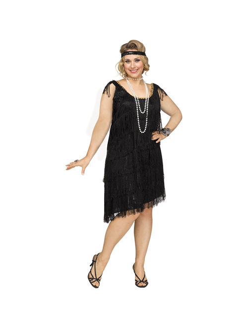 Womens Sexy Shimmery Flapper Plus Size 1920s Costume