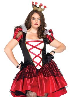 Women's Plus-Size 2 Piece Royal Red Queen Costume