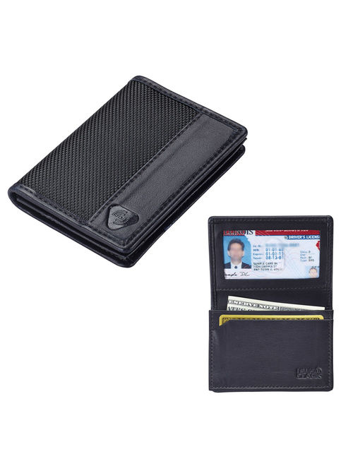 RFID Wallet Mens ID Card Holder Compact Leather Slim Security Lewis N Clark !