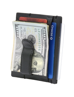 Double Diamond Mens RFID Money Clip Minimalist Front Pocket Wallet