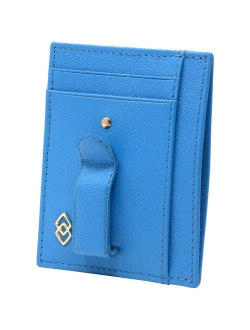 Double Diamond Mens RFID Money Clip Minimalist Front Pocket Wallet
