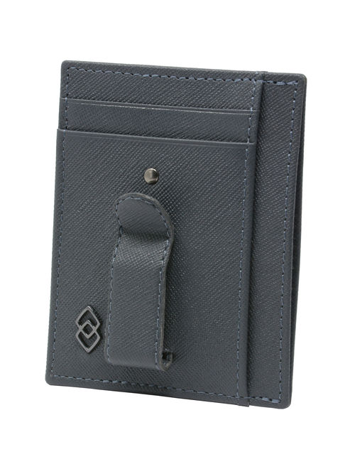 Alpine Swiss Double Diamond Mens RFID Money Clip Minimalist Front Pocket Wallet