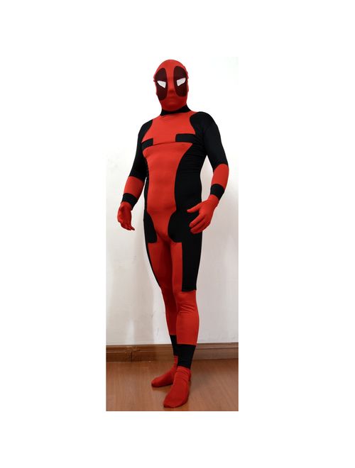 Deadpool Adult Costume Body Suit Spandex Wade Winston Wilson X-Men Villain