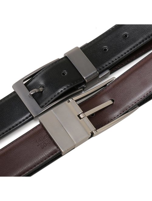 Beltox Fine Men's Dress Belt Leather Adjustable Reversible 1.25