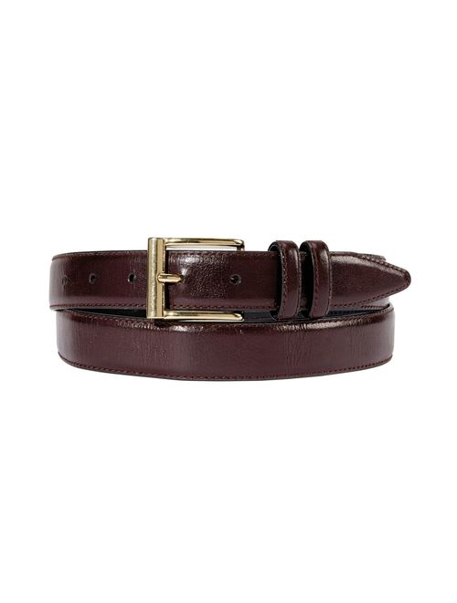 Kingsize Men's Big and Tall Leather Belt With Classic Stitch Edge