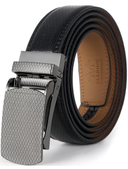 Men's Genuine Leather Ratchet Dress Belt with Linxx Buckle - Gift Box