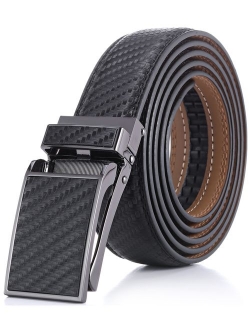 Men's Genuine Leather Ratchet Dress Belt with Linxx Buckle - Gift Box