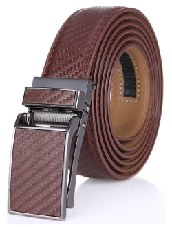 Men's Genuine Leather Ratchet Dress Belt with Linxx Buckle - Gift Box