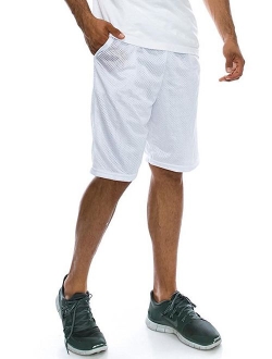 Men's Mesh Basketball Shorts with Pockets Big and Tall Sportswear