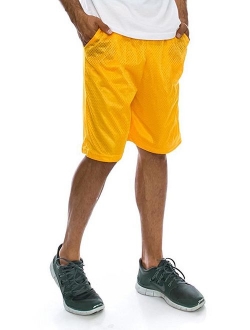 Men's Mesh Basketball Shorts with Pockets Big and Tall Sportswear