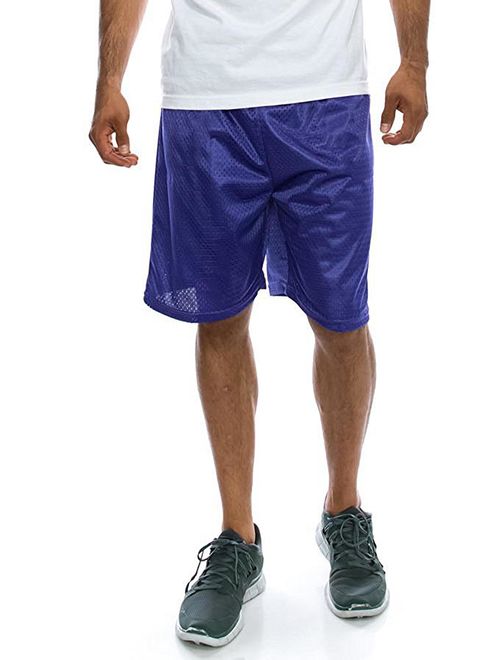 Men's Mesh Basketball Shorts with Pockets Big and Tall Sportswear