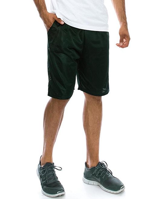 Men's Mesh Basketball Shorts with Pockets Big and Tall Sportswear