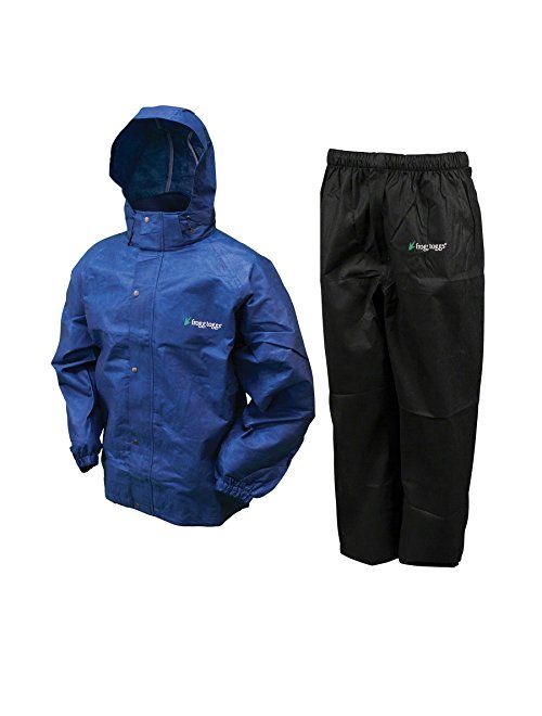 Frogg Toggs All Sport Rain Suit, Black Jacket/Black Pants, Size Medium