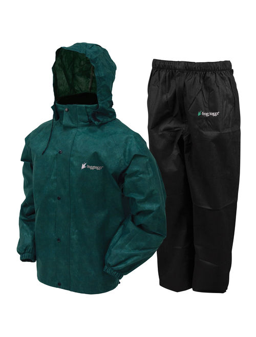 Frogg Toggs All Sport Rain Suit, Black Jacket/Black Pants, Size Medium