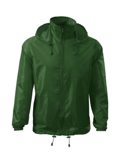 Adler Windbreaker Rain Jacket Hooded - IF FOR MEN: SIZING RUNS SMALL GET THE NEXT SIZE UP - Full Zip - Adjustable Draw Cord Two Front Pockets - Packable In Its Own Pocket