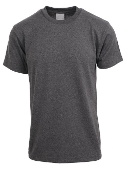 Mens Crew Neck T Shirt Solid Short Sleeve Tee S-5XL Big and Tall