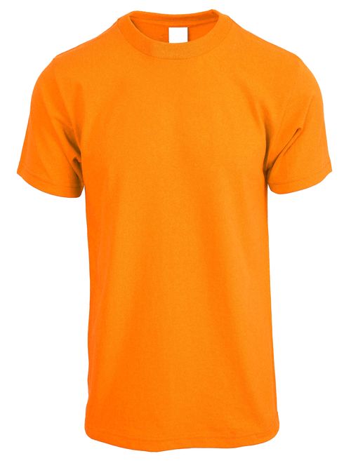 Mens Crew Neck T Shirt Solid Short Sleeve Tee S-5XL Big and Tall