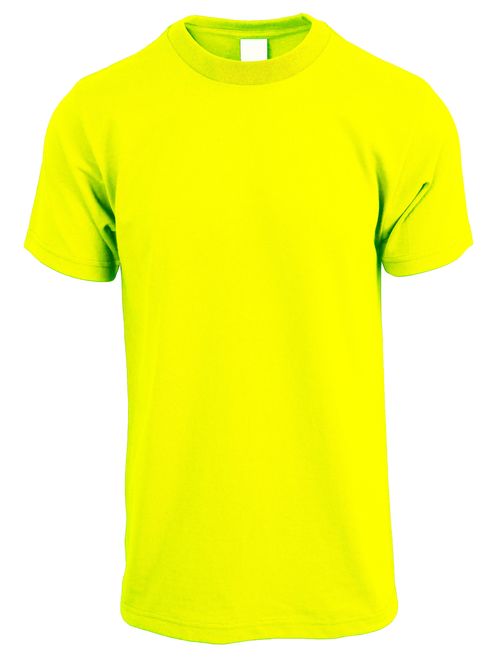 Mens Crew Neck T Shirt Solid Short Sleeve Tee S-5XL Big and Tall