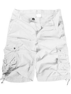 Ma Croix Mens Premium Utility Loose Fit Twill Cotton Multi Pocket Cargo Shorts Outdoor Wear