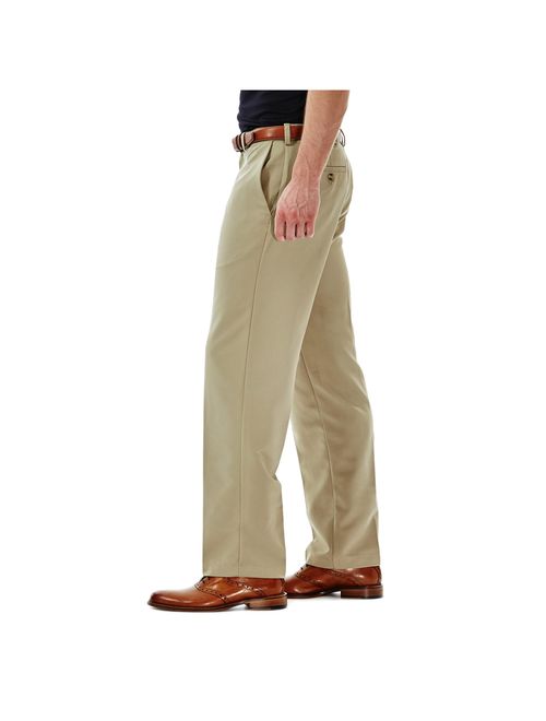 Haggar Men's Cool 18 Solid Flat Front Pant Classic Fit 41114529498