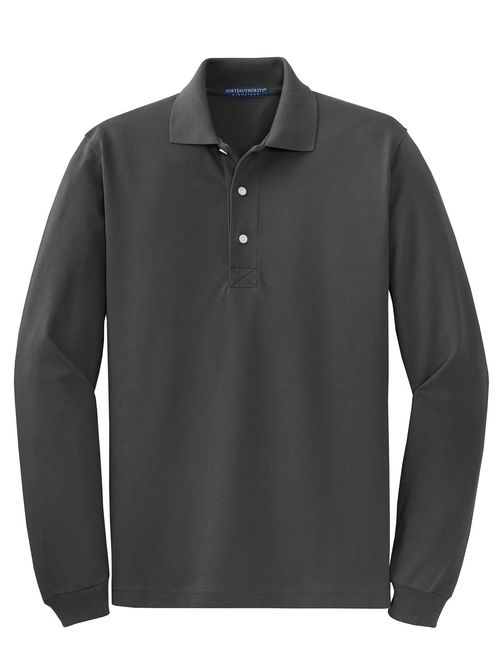 Port Authority Men's Breathable Long Sleeve Polo Shirt