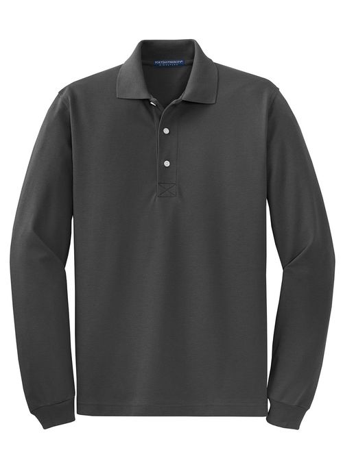 Port Authority Men's Breathable Long Sleeve Polo Shirt