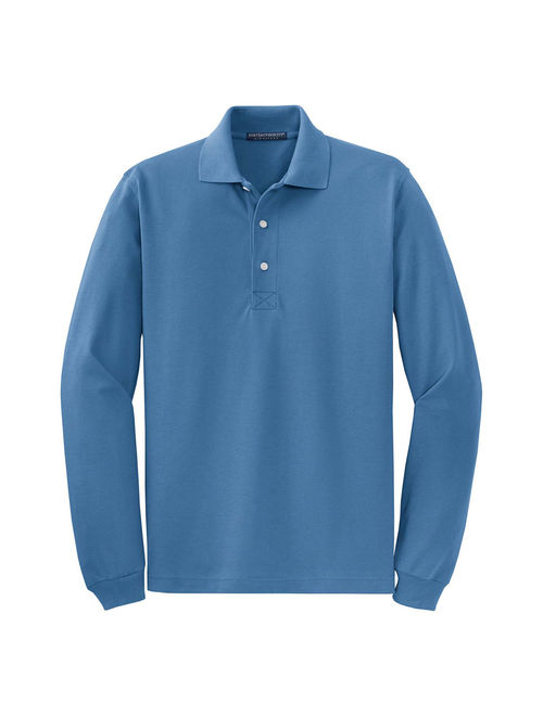 Port Authority Men's Breathable Long Sleeve Polo Shirt