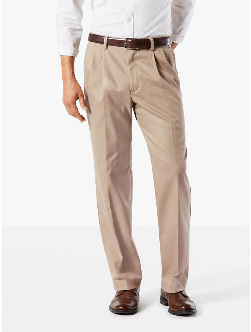 Men's Classic Fit Khaki Pleated Work Pant