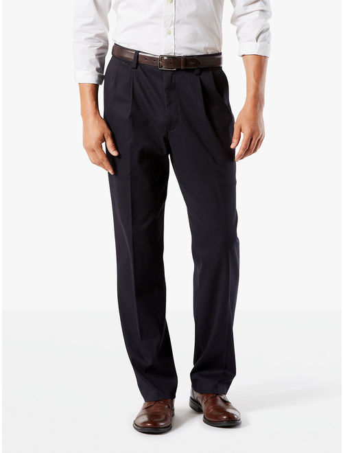 Men's Classic Fit Khaki Pleated Work Pant