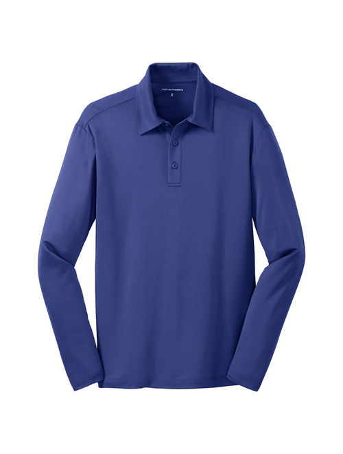 Port Authority Men's Silk Touch Performance Long Sleeve Polo Shirt