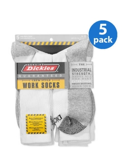 Men's Dri-Tech Comfort Crew Work Socks, 5-Pack