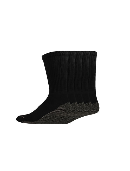 Genuine Dickies Men's Dri-Tech Comfort Crew Work Socks, 5-Pack