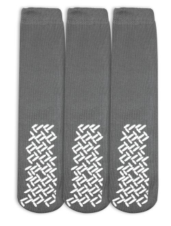 Nobles Assorted Anti Skid/ No Slip Hospital Gripper Socks, Great for adults, men, women. Designed for medical hospital patients but great for everyone (3 Pairs Black)