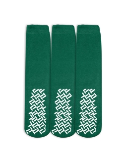 Nobles Assorted Anti Skid/ No Slip Hospital Gripper Socks, Great for adults, men, women. Designed for medical hospital patients but great for everyone (3 Pairs Black)