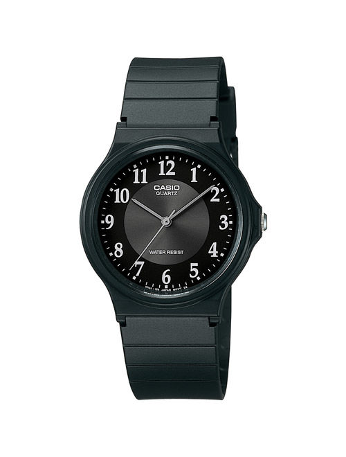 Casio Men's Rubber Strap Analog Watch, Black