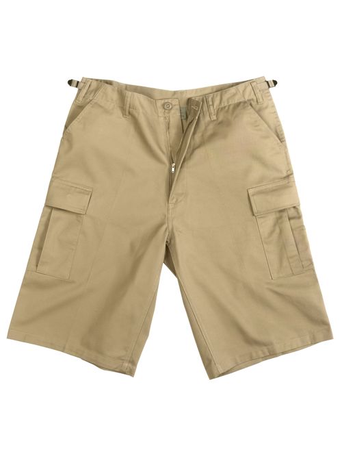 Extra Long Khaki BDU Cargo Short w/Six Pockets